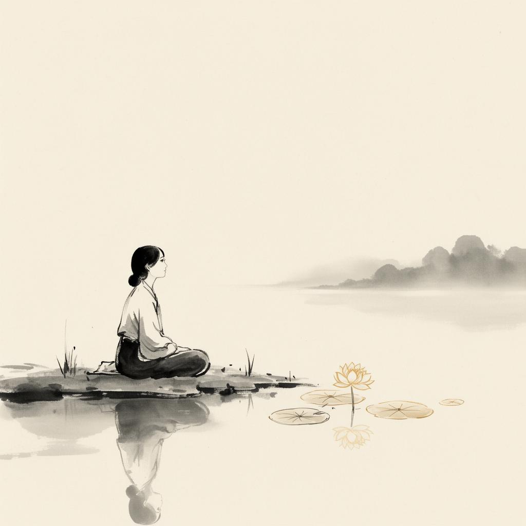Krąg kobiet — ilustracja sumi-e