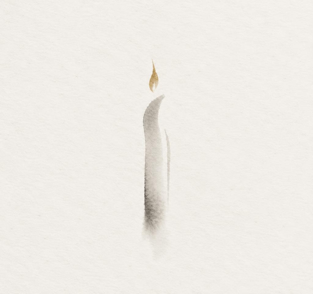Symboliczna grafika sumi-e kręgu CANDLE